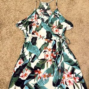 Floral wrap dress